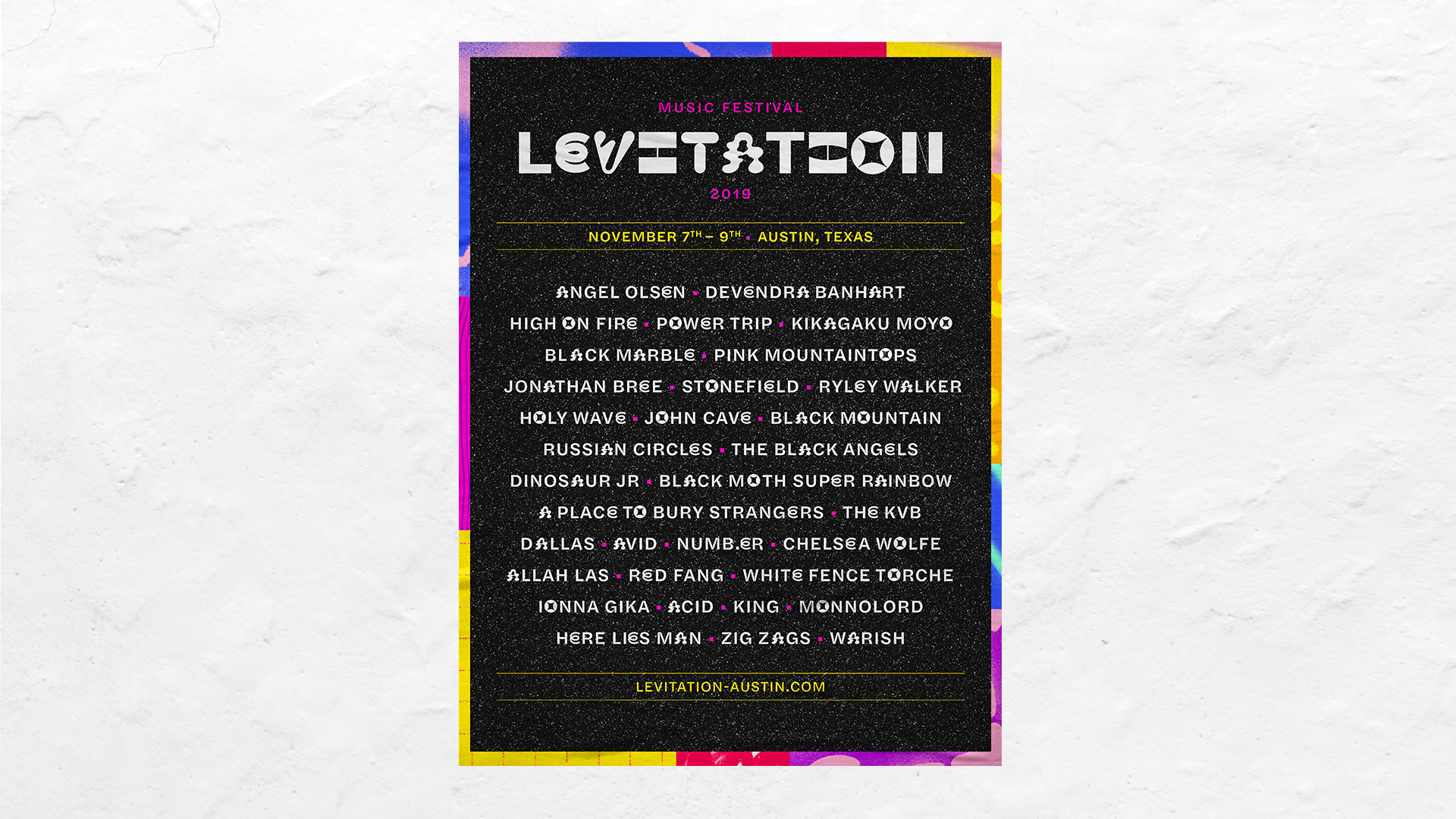 Levitation Festival line-up poster