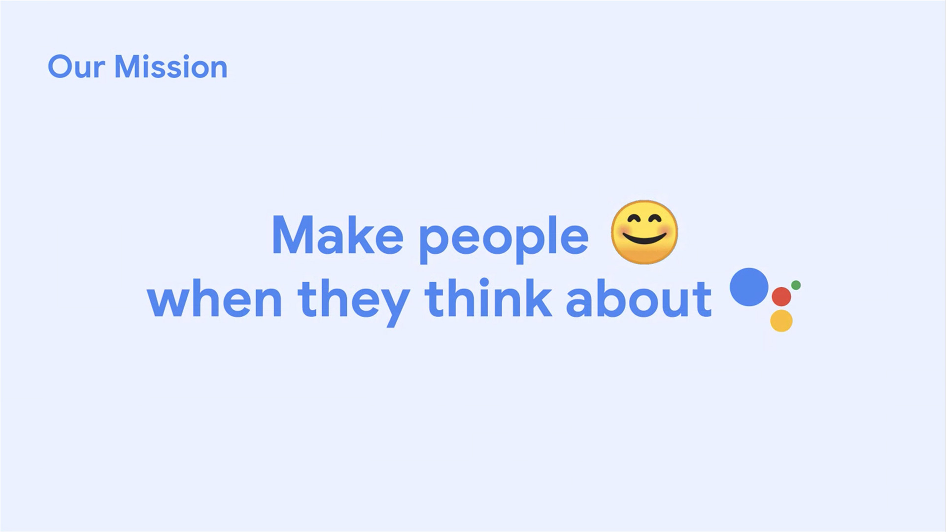 Mission statement: Make people happy