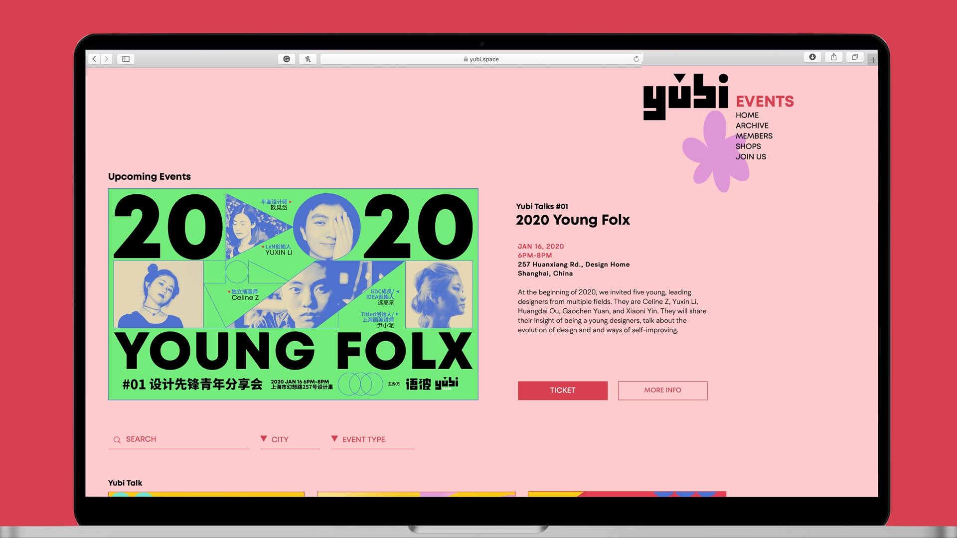 Yubi website design