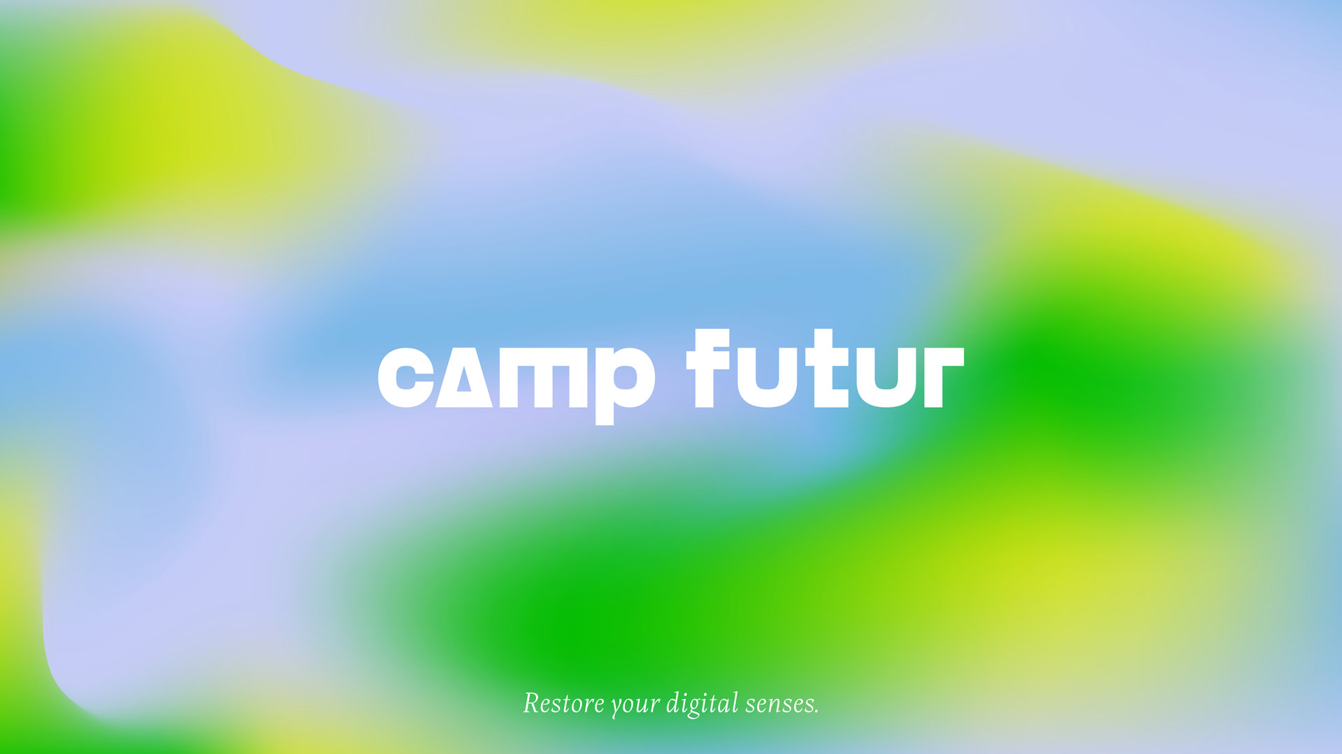 Camp Futur logo and tagline, "Restore your digital sense"