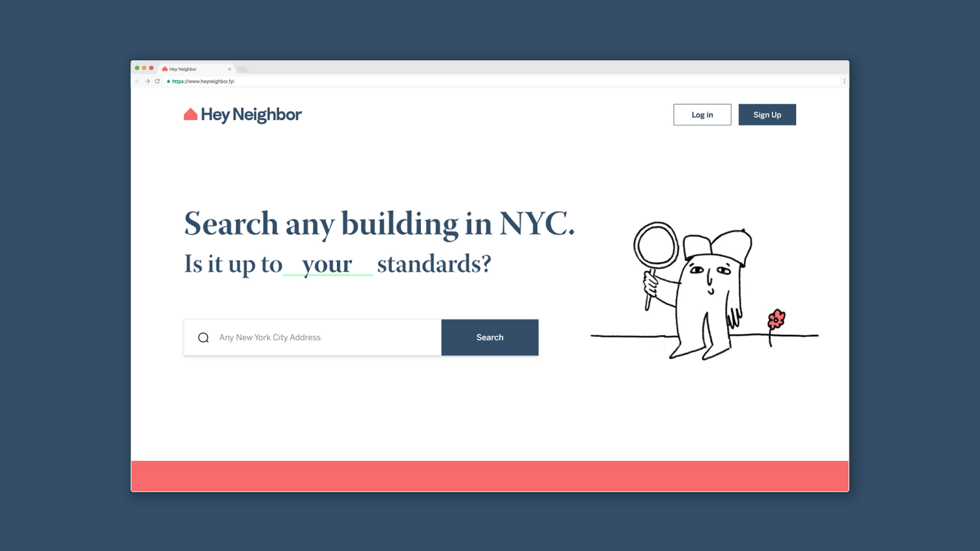 Website landing page for Hey Neighbor by Jeremy Garcia