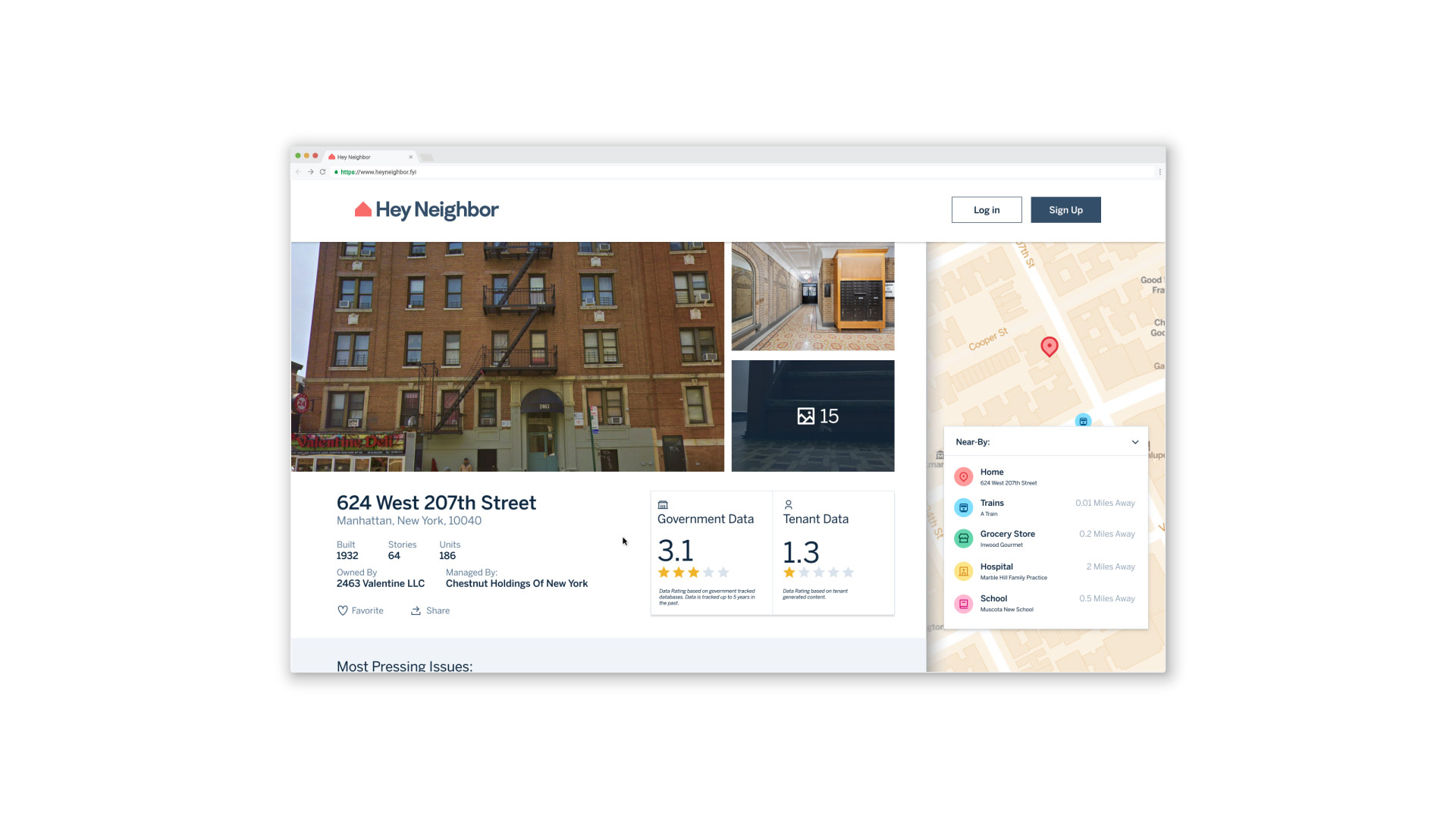 Web application for Hey Neighbor by Jeremy Garcia