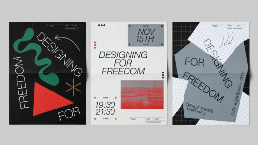 3 Designing for freedom posters with shapes Nov 15th