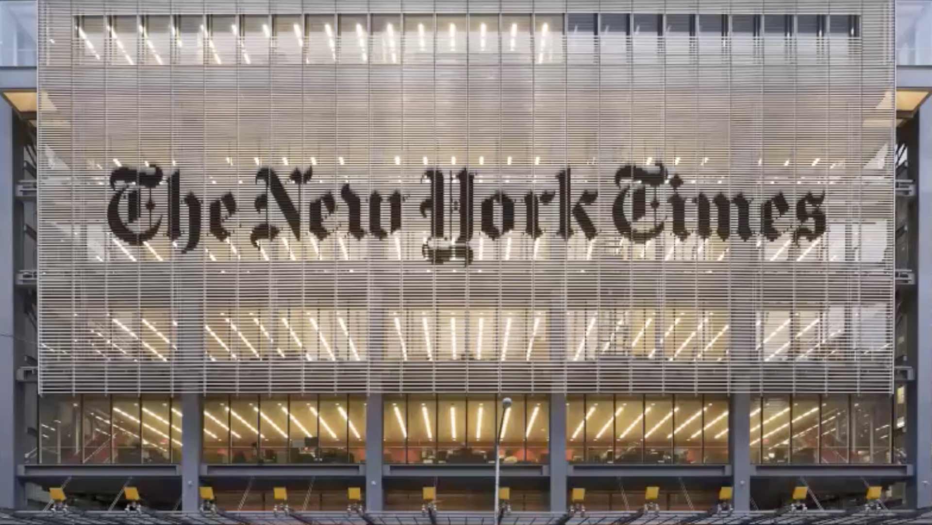 extorior of new york times building