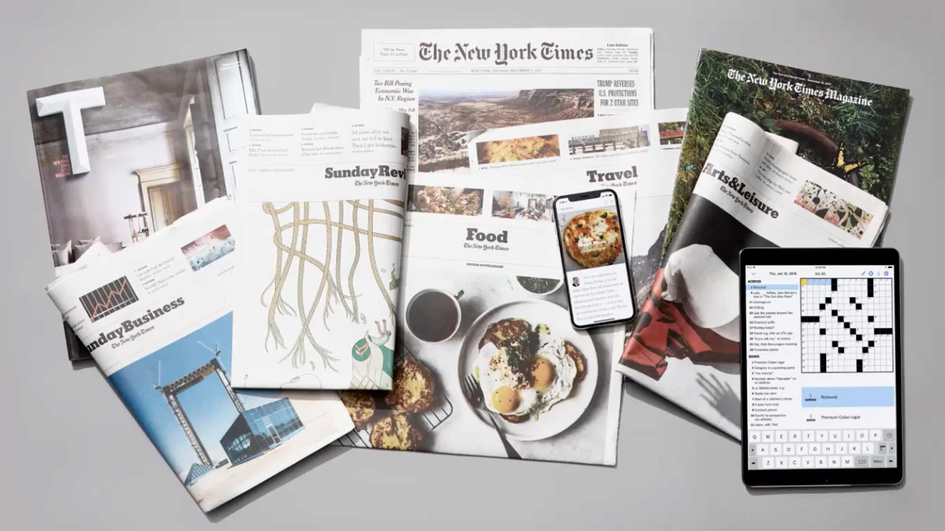 collection of magazines and newspapers from New York times