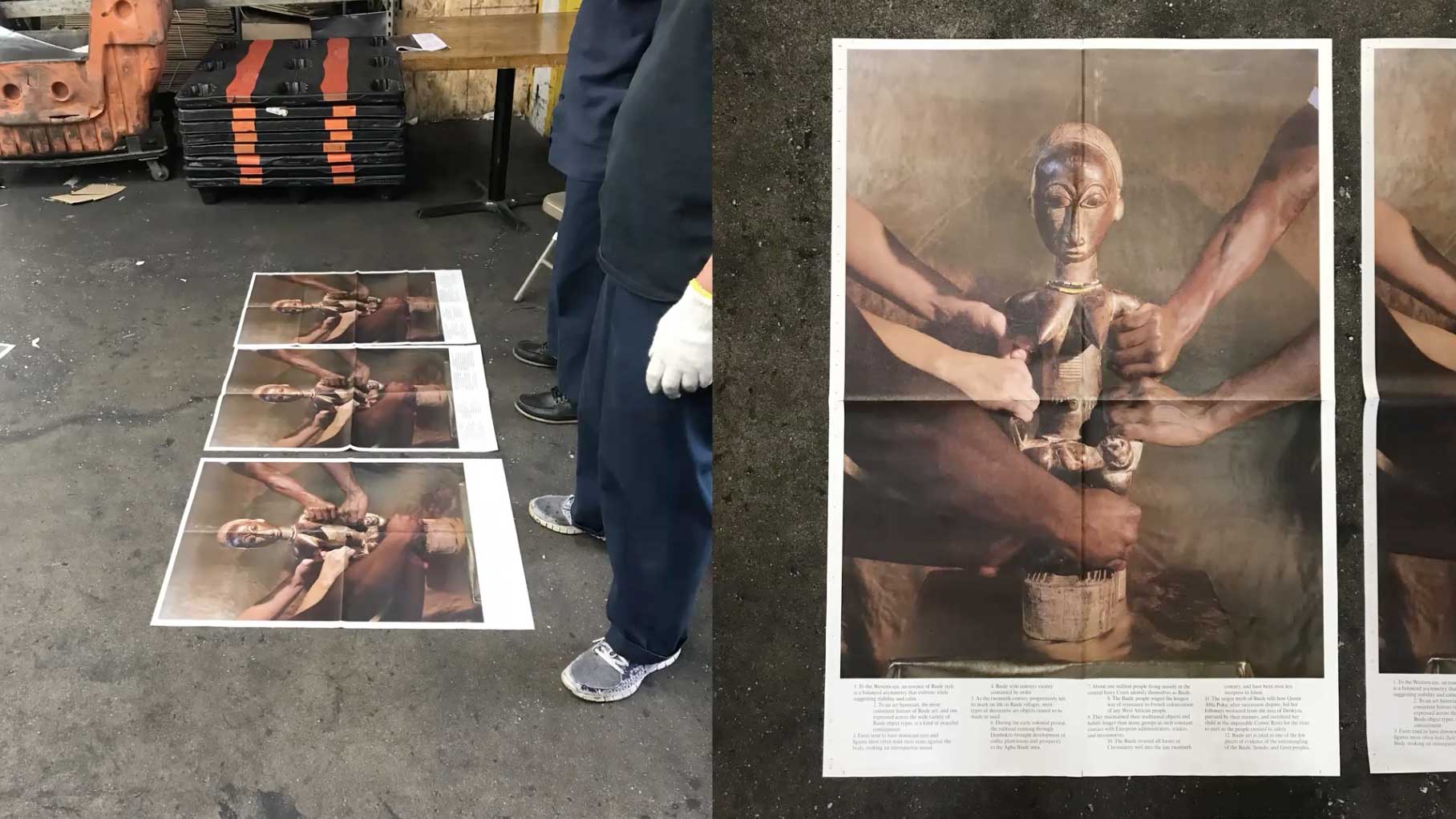 posters with photo of an African idol