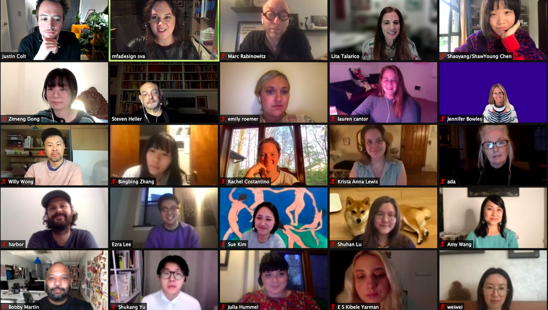 Screenshot of 25 zoom participants in declaration 2021