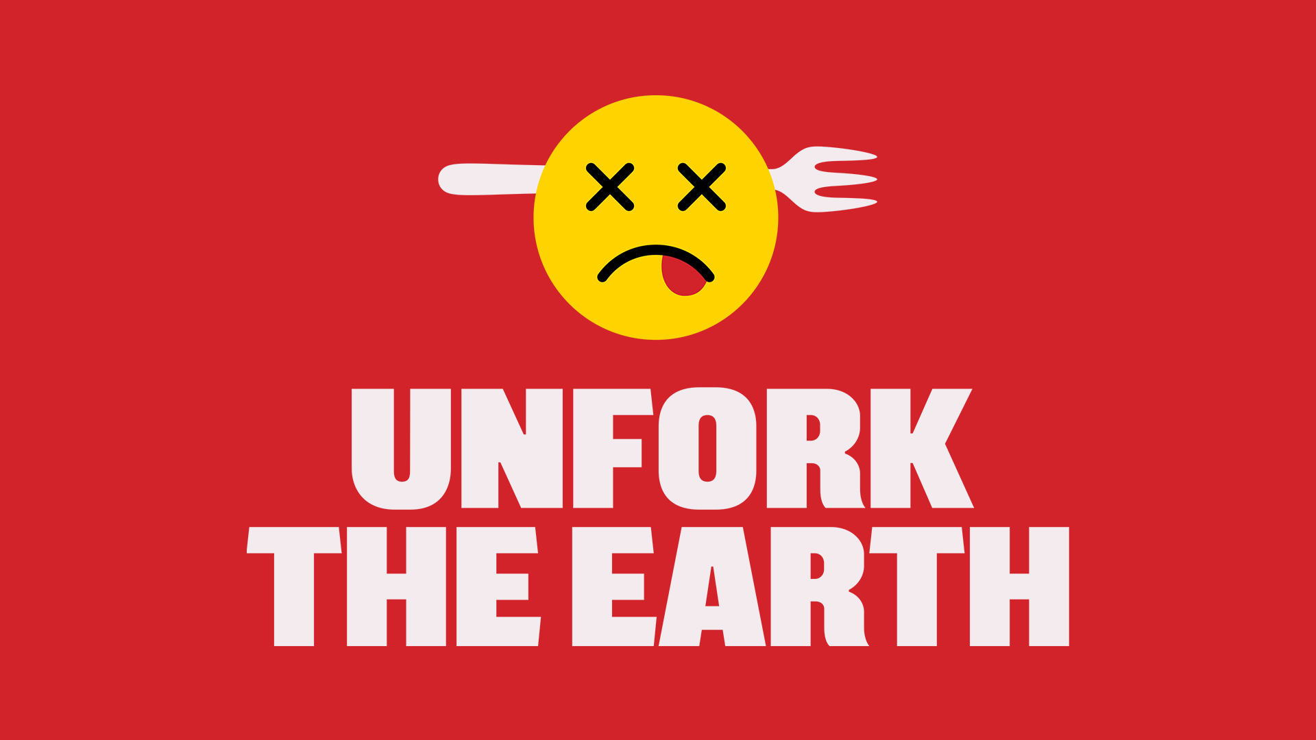Graphic logo of Unfork the Earth project