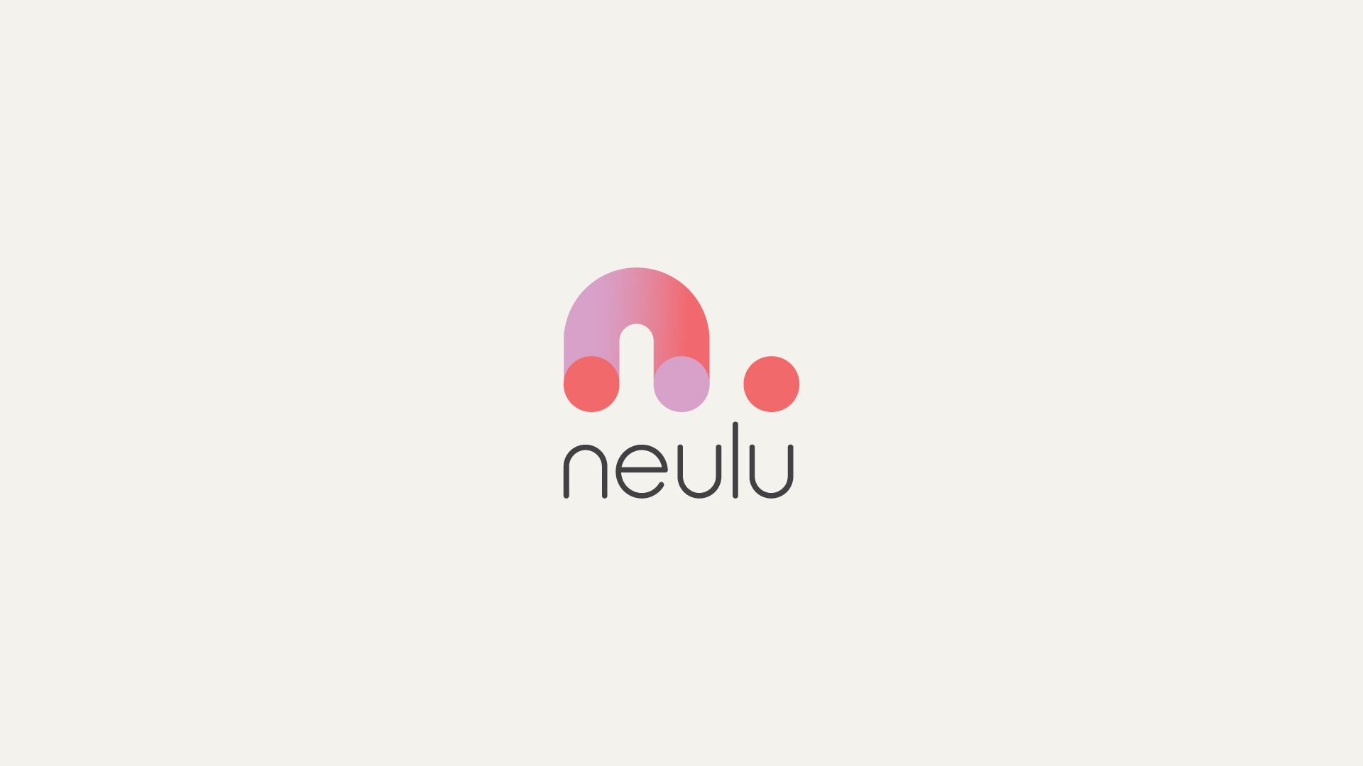 Neulu logo centered with a beige background