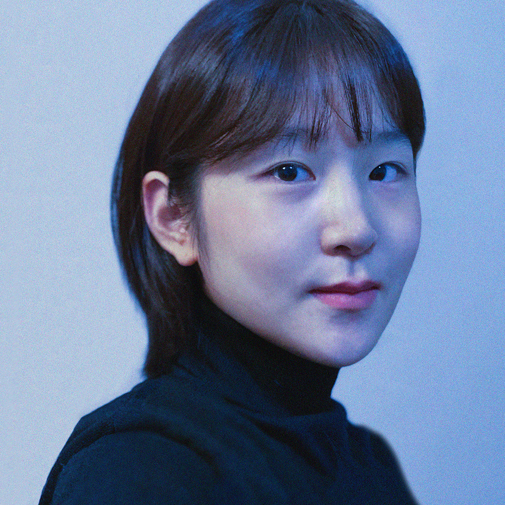 Brunette asian girl, student Yoonbee Baek
