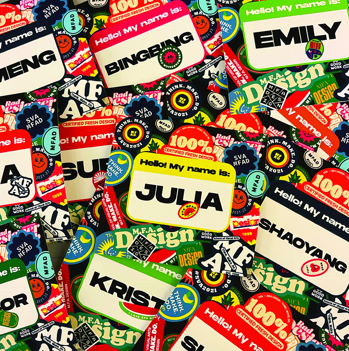a collage of stickers with different designs, colors, messages
