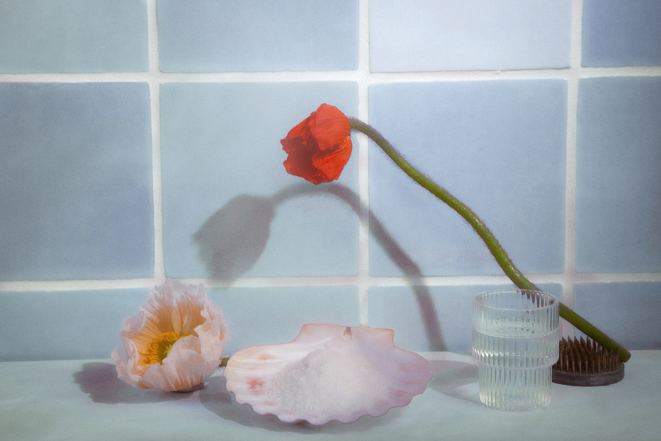 bath salts in a bathroom with flower