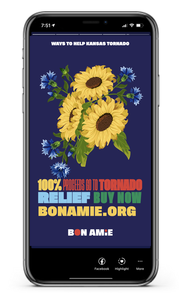 Iphone with Bon Amie app