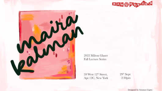Colorful poster for Maira Kalman lecture