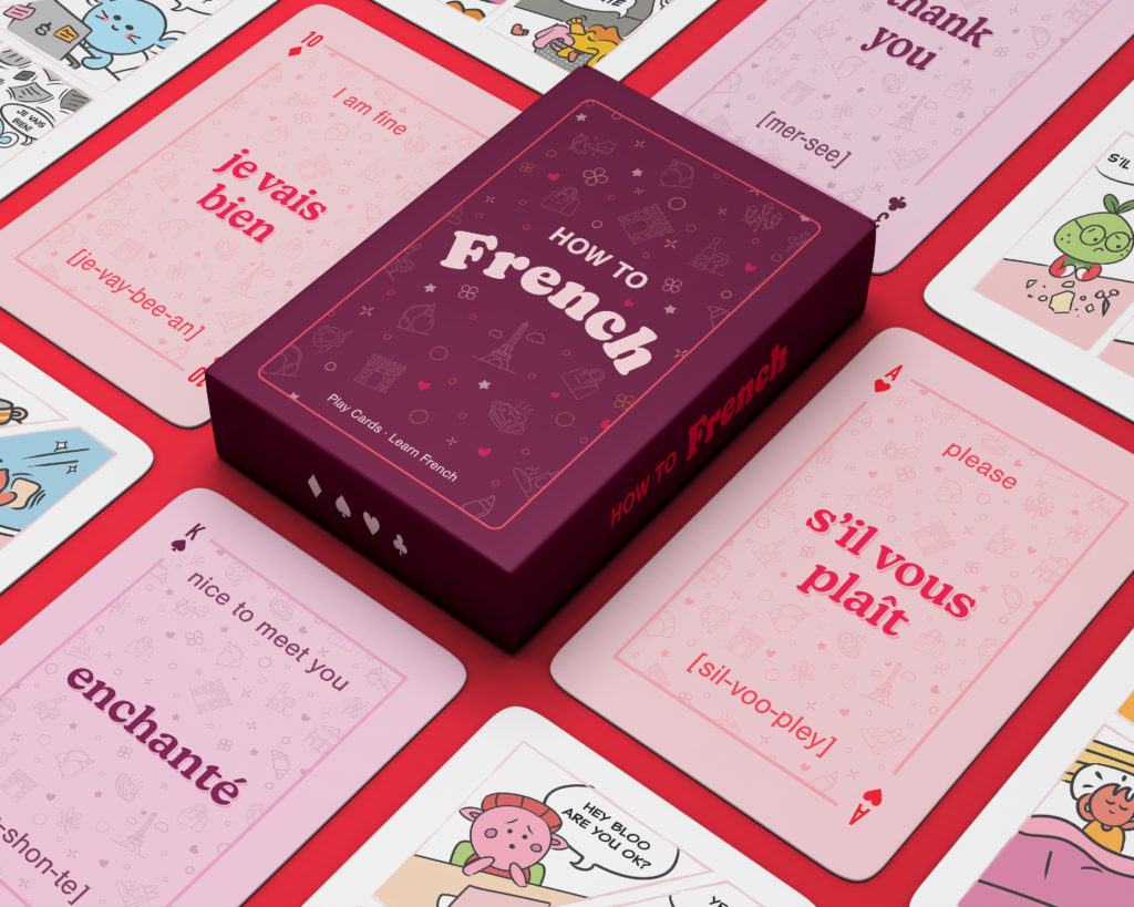 deck of playing cards to learn french