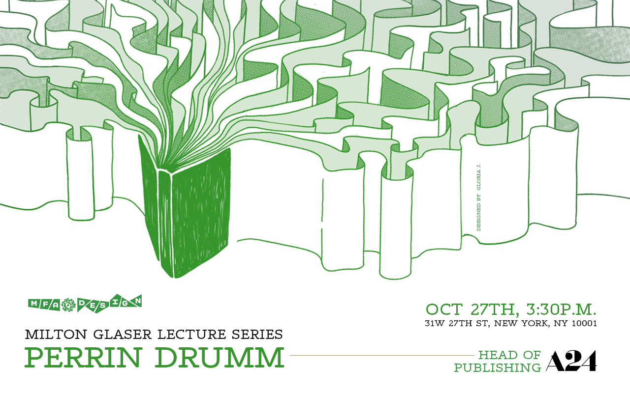 poster design for Perrin Drumm studio visit