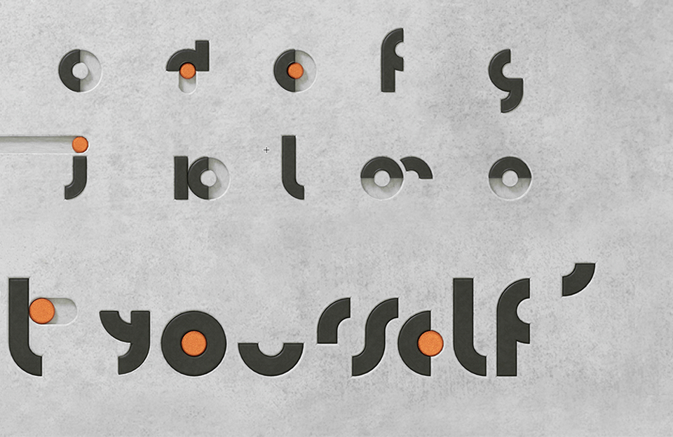 alphabet geometric typography