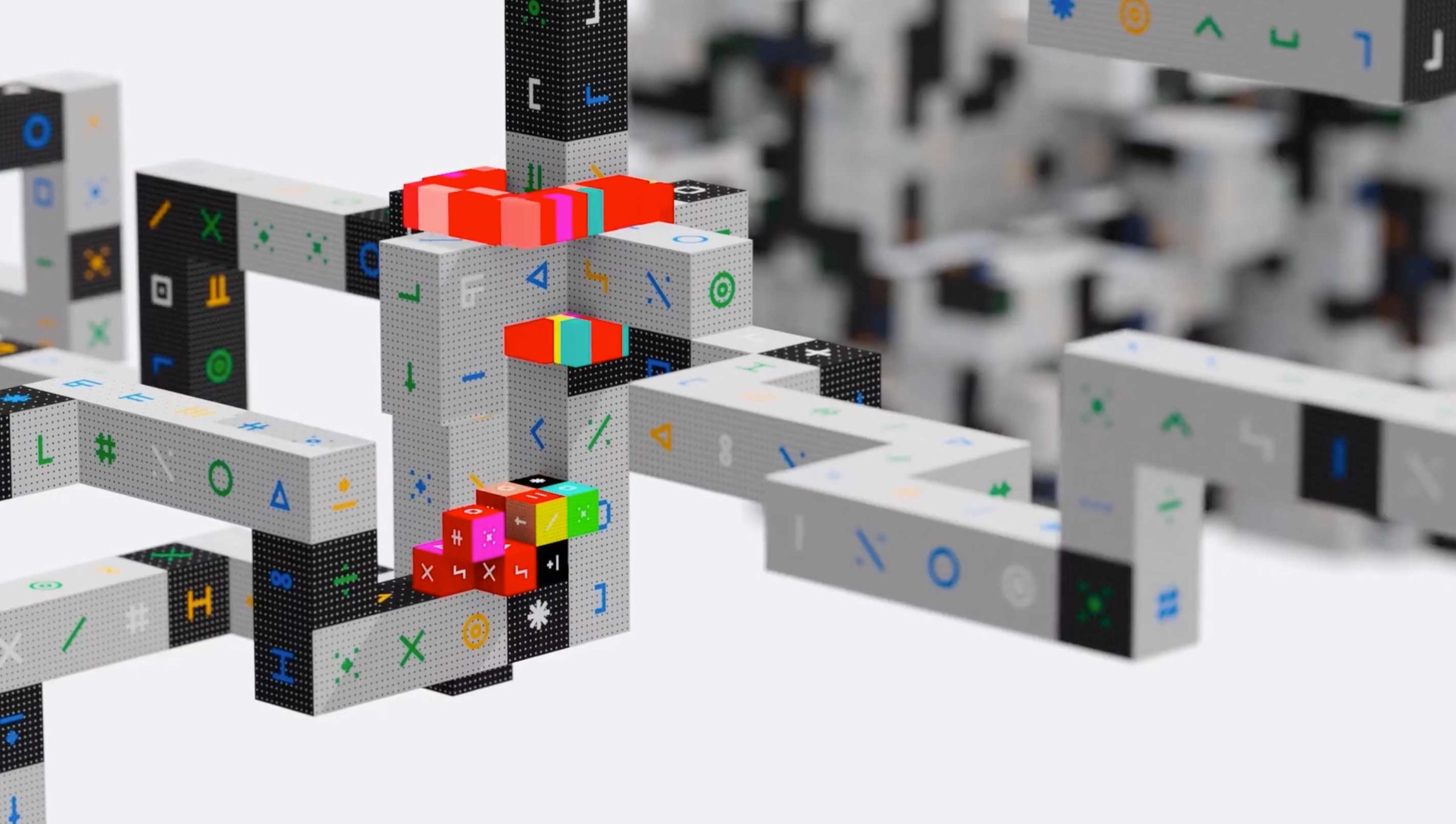 digital tetris shapes