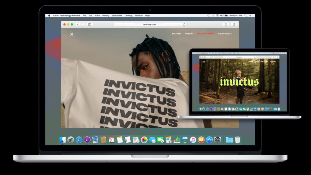 Invictus logo on computer screens