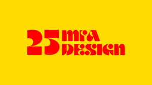 logo for 25th Anniversary in yellow and red