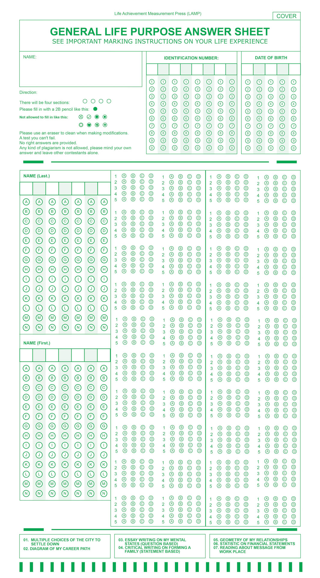 graphic type design with very large and very small fonts