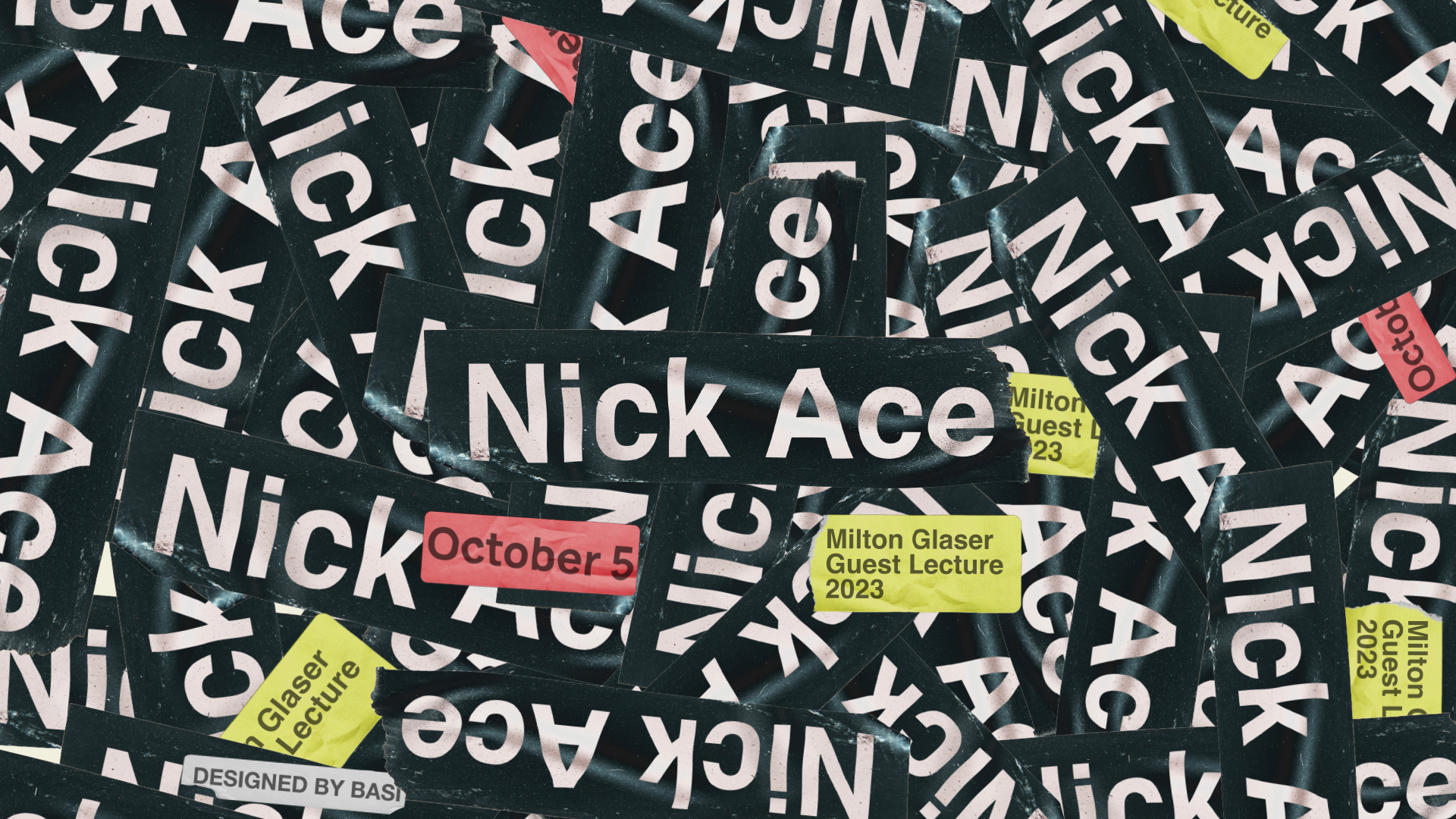 poster announcing guest lecturer Nick Ace