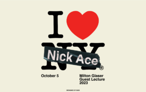 poster announcing guest lecturer Nick Ace