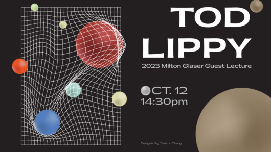 graphic poster for guest lecturer Tod Lippy