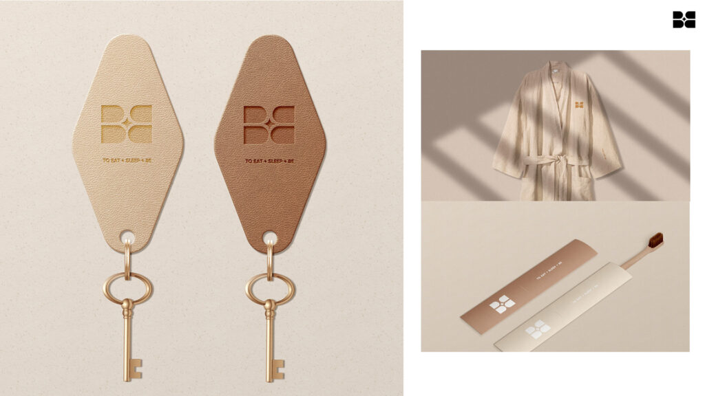 Alina's project for her profile about a B&B establishment -keys and toothbrush