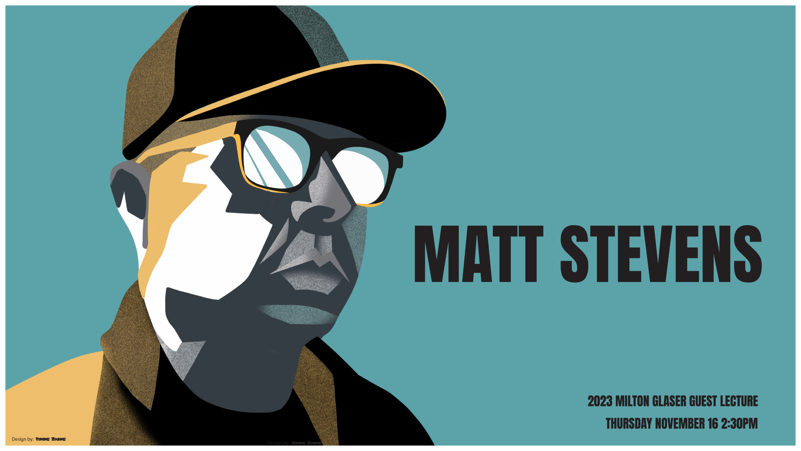 poster illustration for guest speaker Matt Stevens