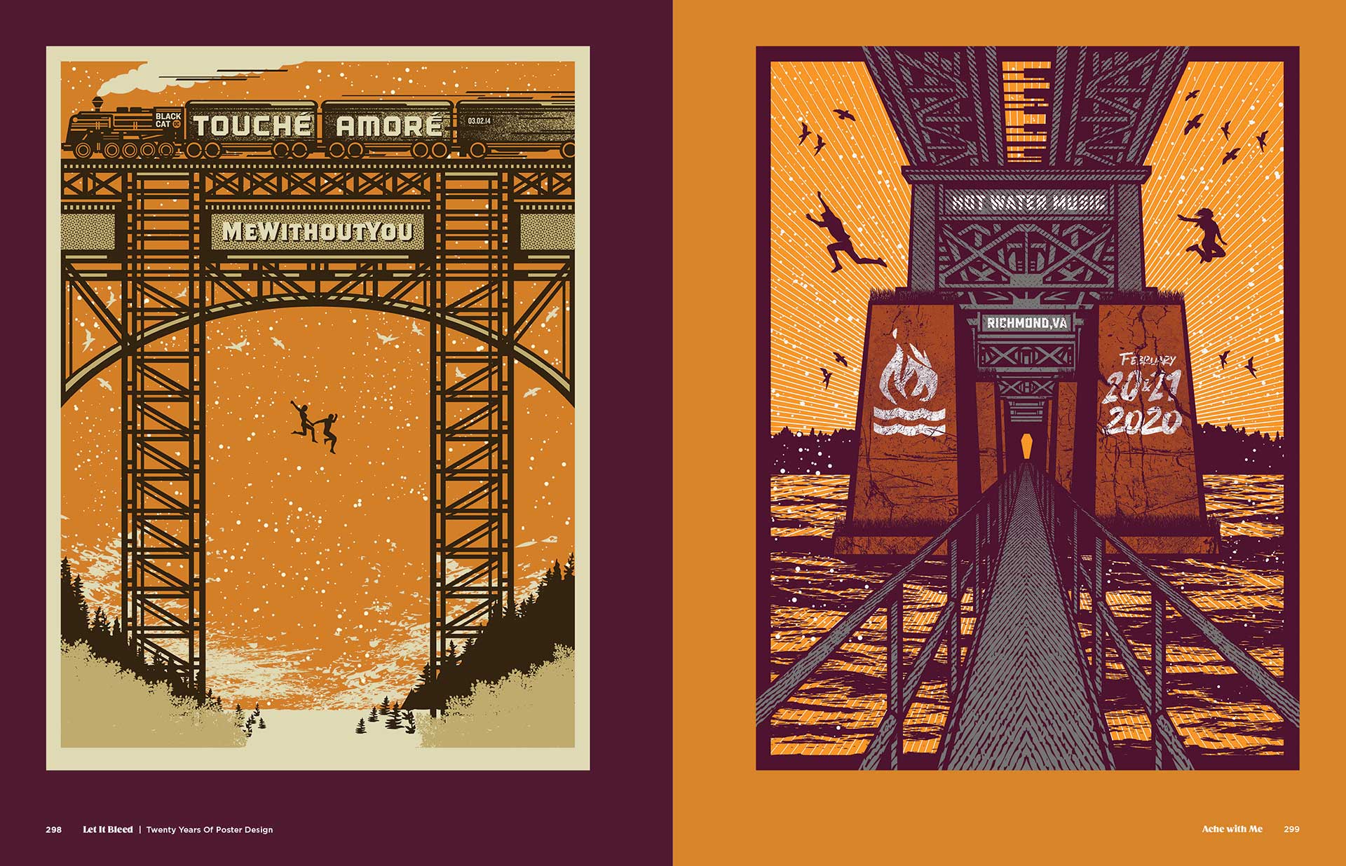2 page spread of bridge illustrations