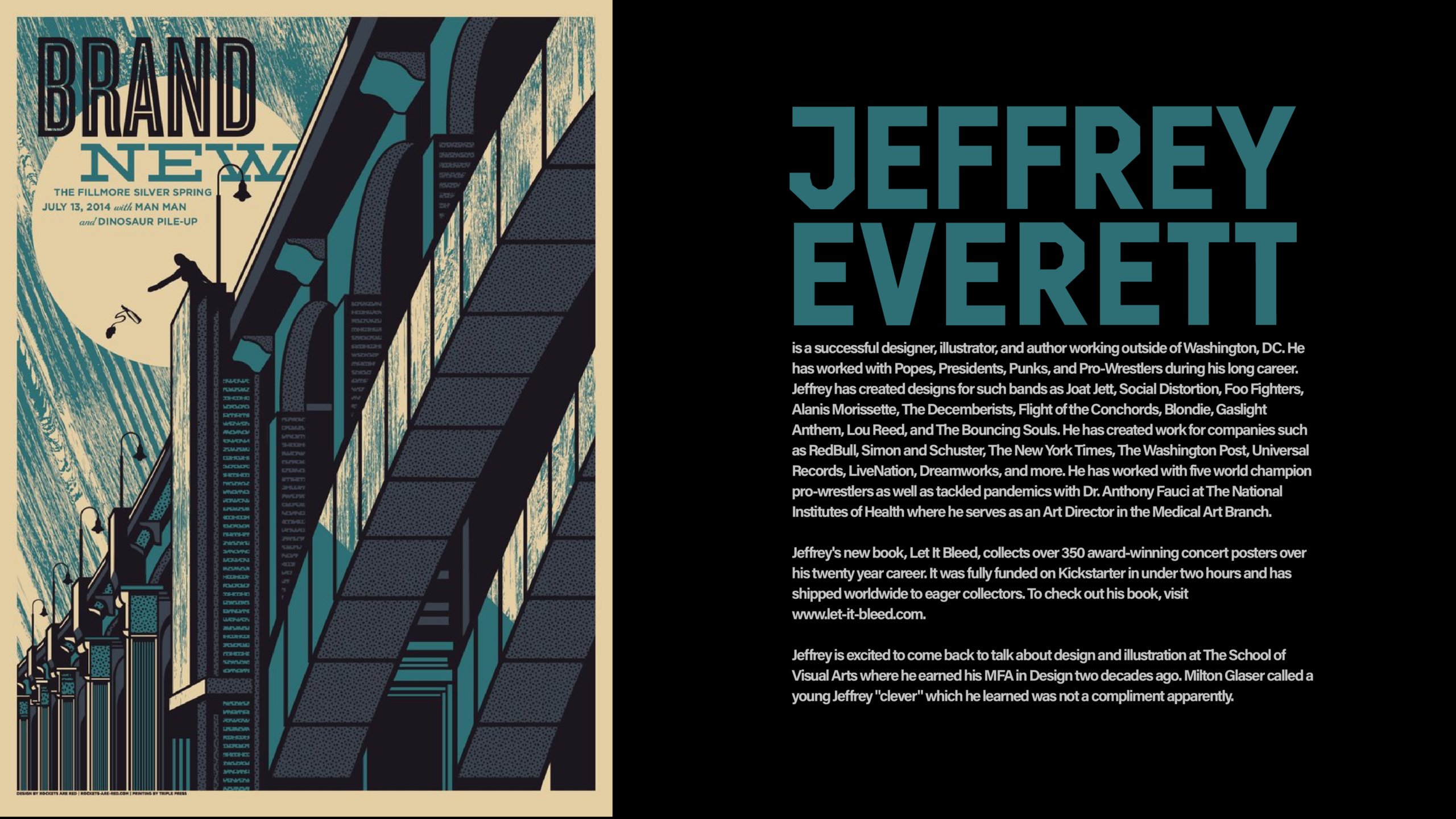 poster showing work of guest speaker Jeffrey Everett