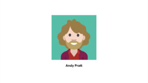 colorful illustration of Andy Pratt