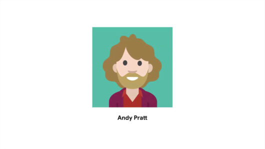 colorful illustration of Andy Pratt