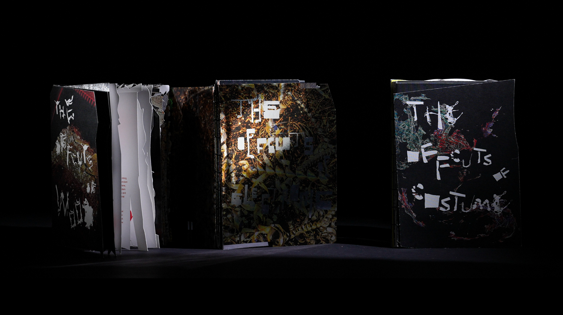 images of waste reused and recycled into a graphic design