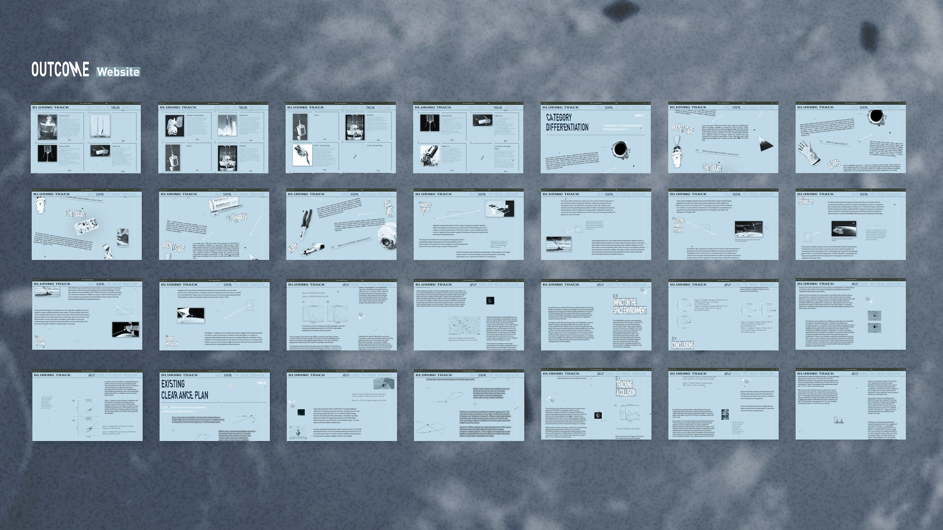 Outcome project with 24 small pages with illustrations and text