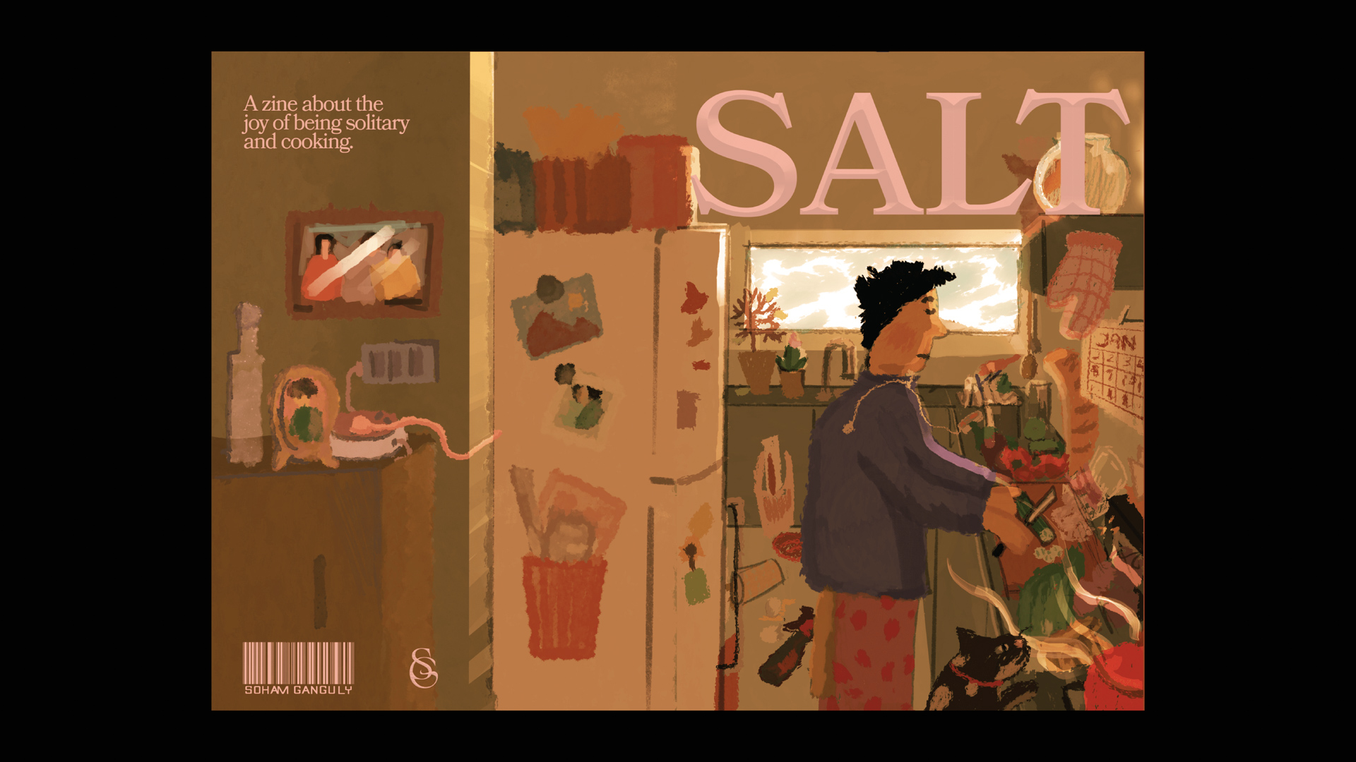 the cover of a zine called Salt, with colorful illustrations