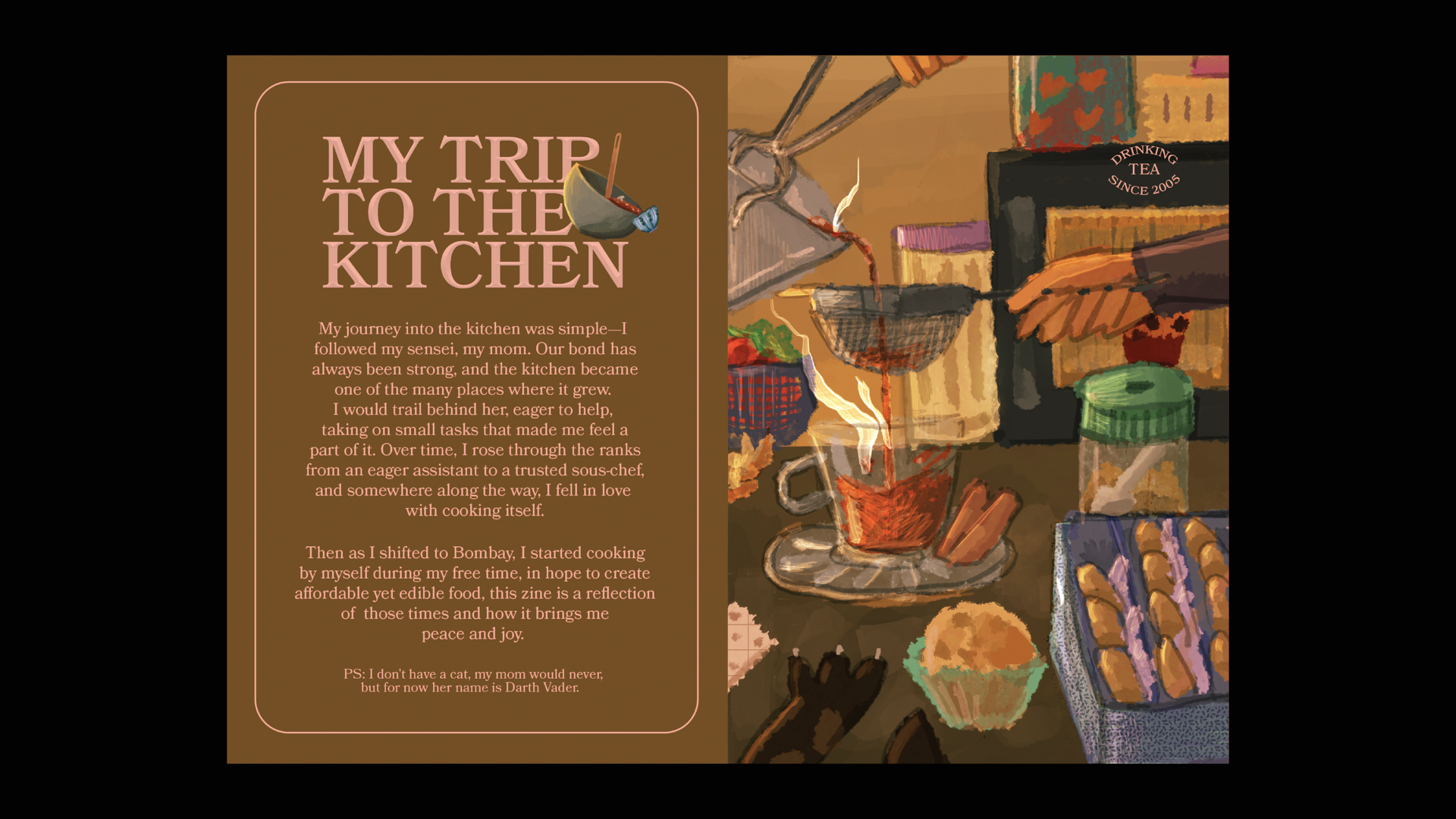 an interior spread of a zine called Salt, with colorful illustrations