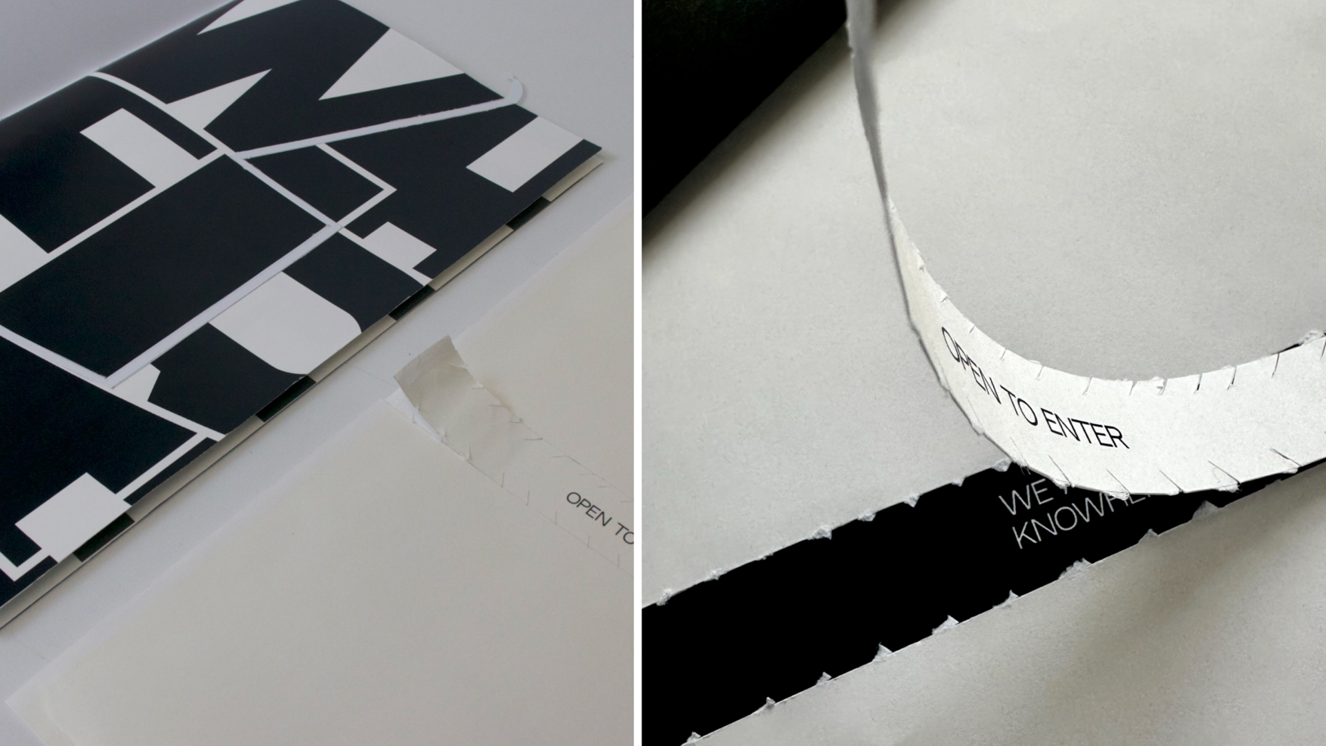 black and white examples of typography for a business called Hotel Knowhere