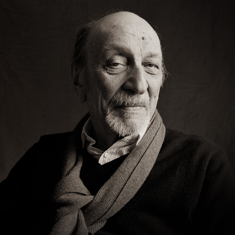 black and white photo of Milton Glaser